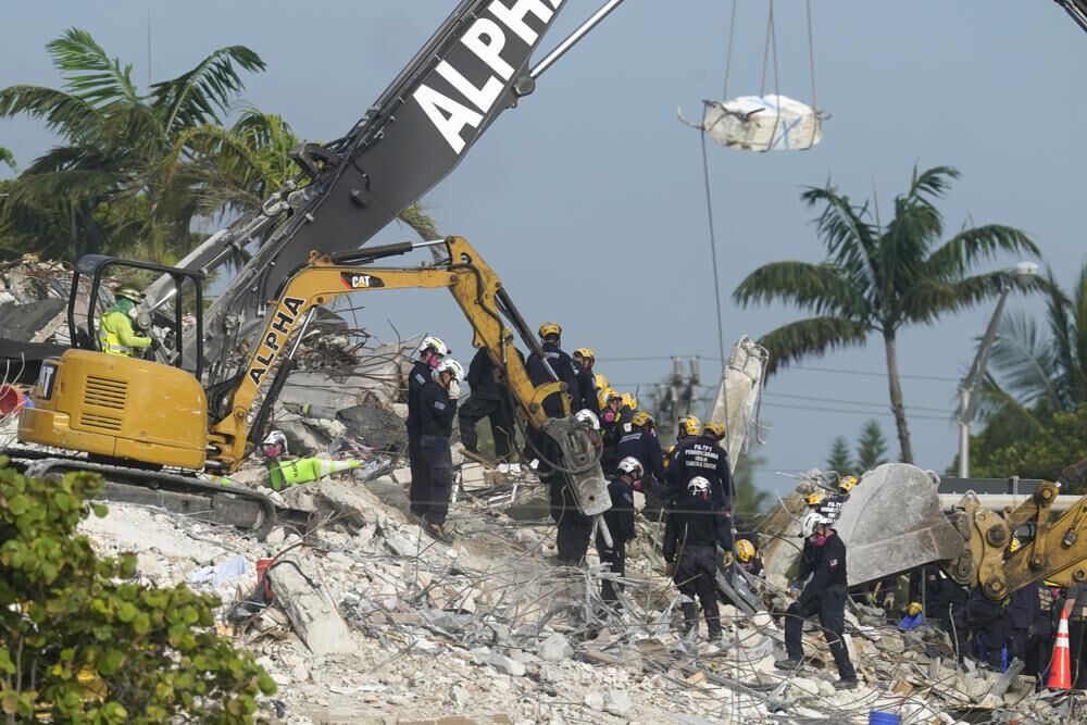 Rescue crews work